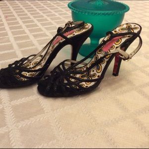 Betsey Johnson Vero Cuoio Sparkle Heels